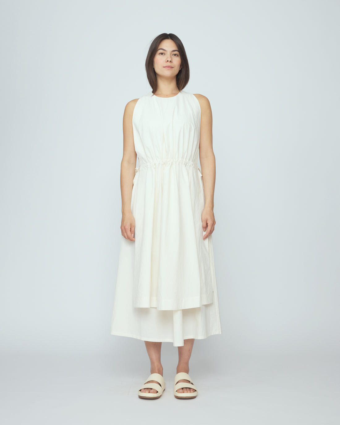 Papery Layered Dress - SS26 - Rice White