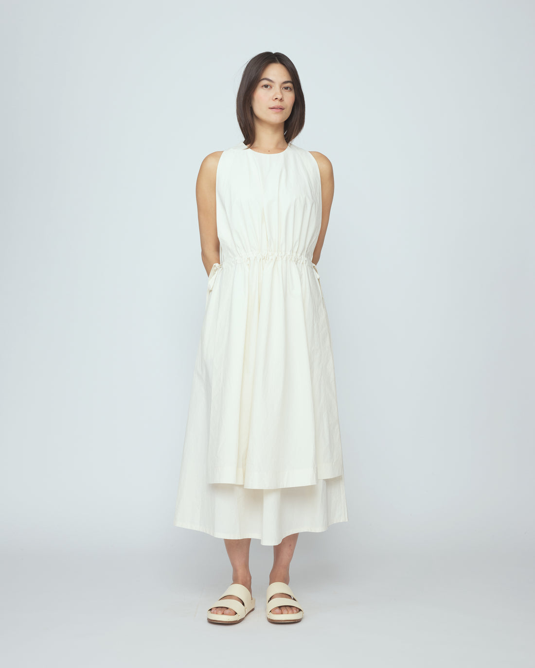 Papery Layered Dress - SS26 - Rice White