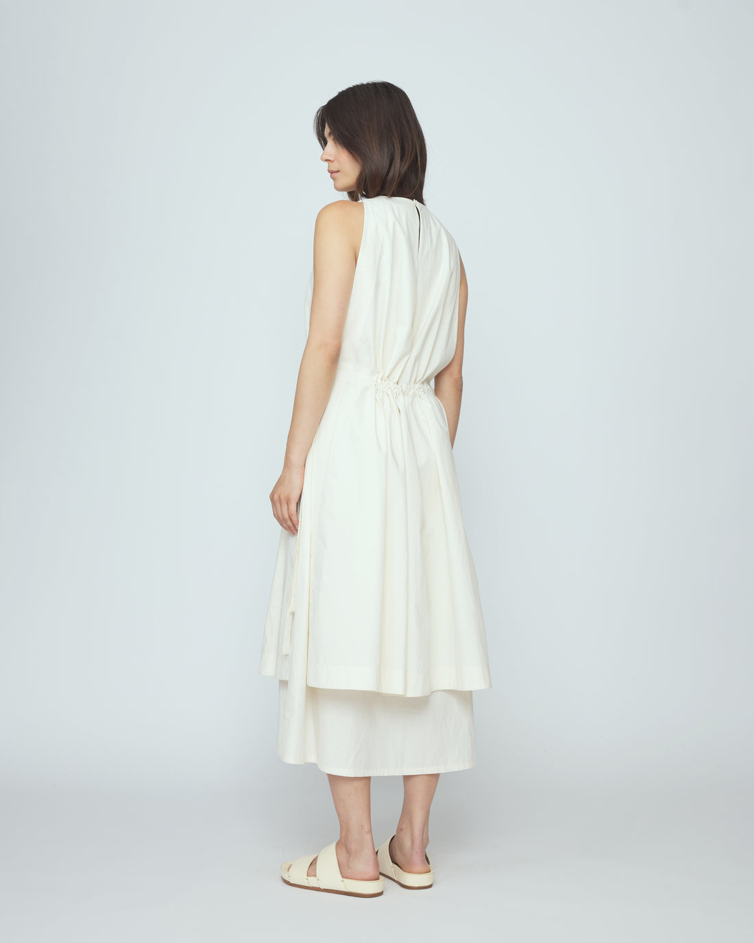 Papery Layered Dress - SS26 - Rice White