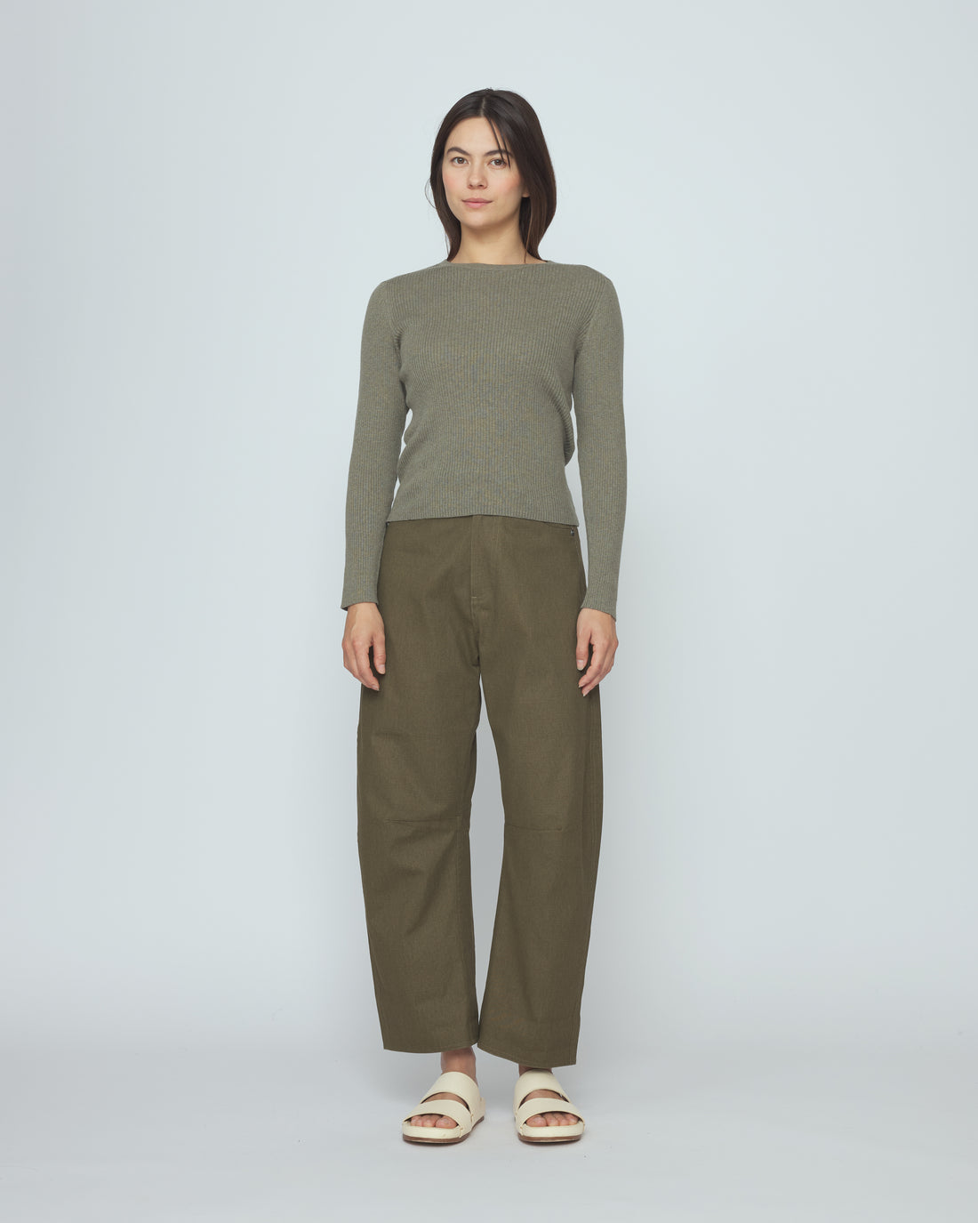 Ribbed Long Sleeves - SS26 - Sage Gray