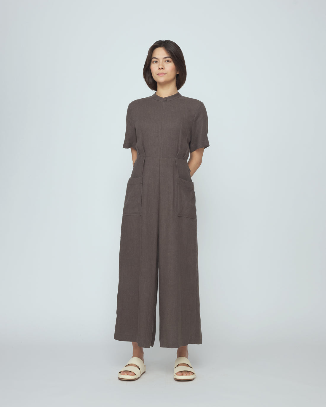 Mandarin Jumpsuit - SS26 - Deep Olive