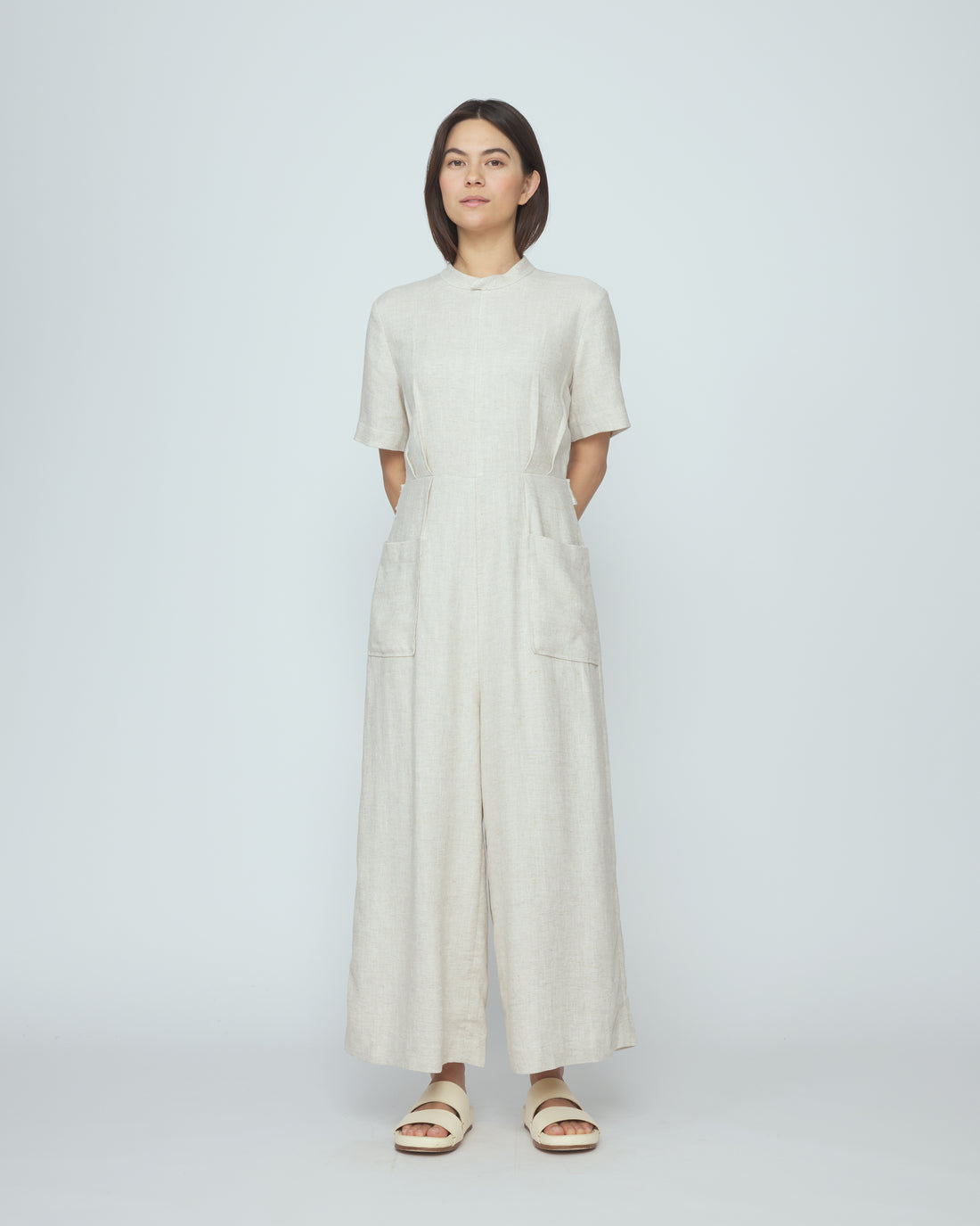 Mandarin Jumpsuit - SS26 - Oatmeal