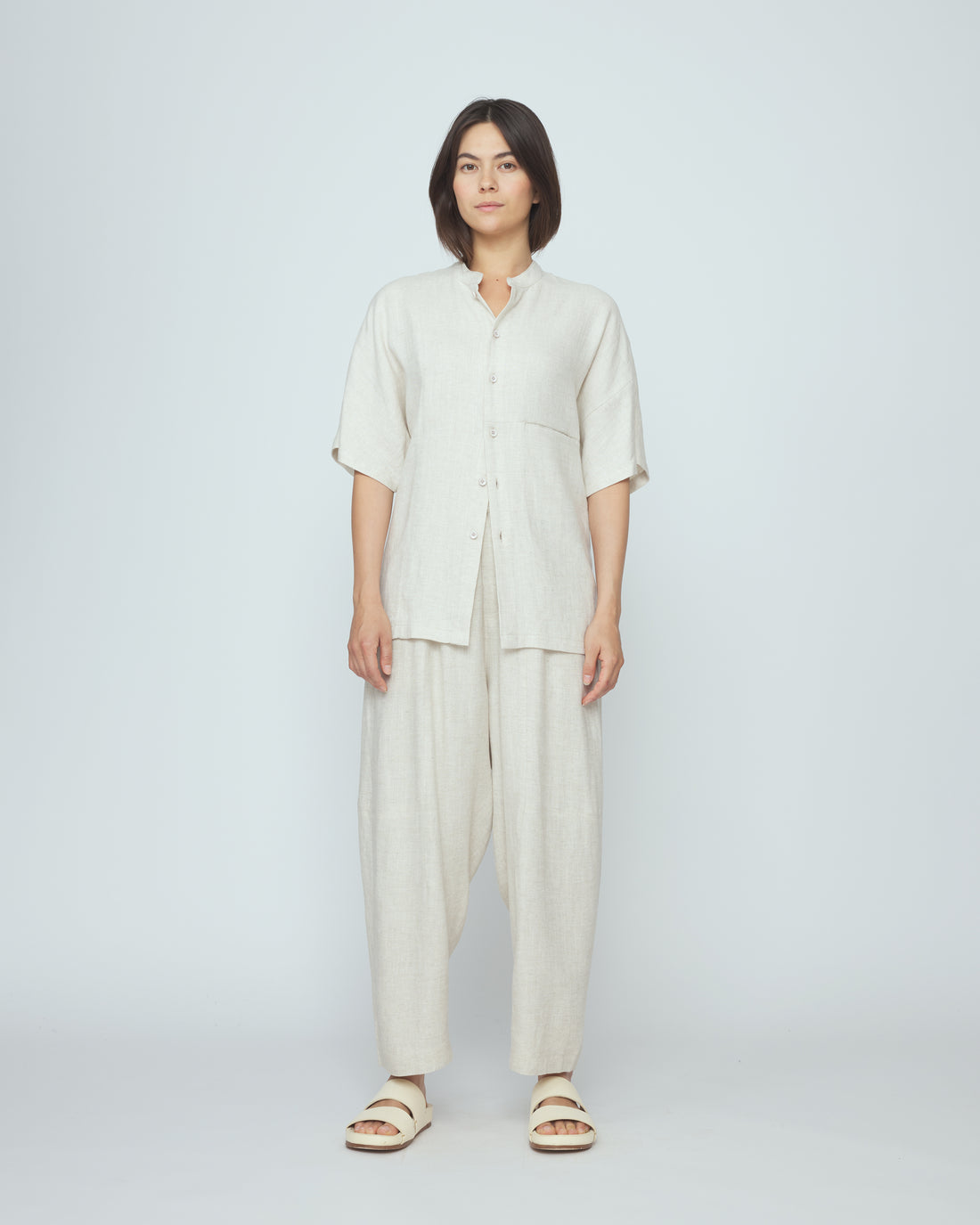 Panel Pockets Shortsleeves - SS26 - Oatmeal