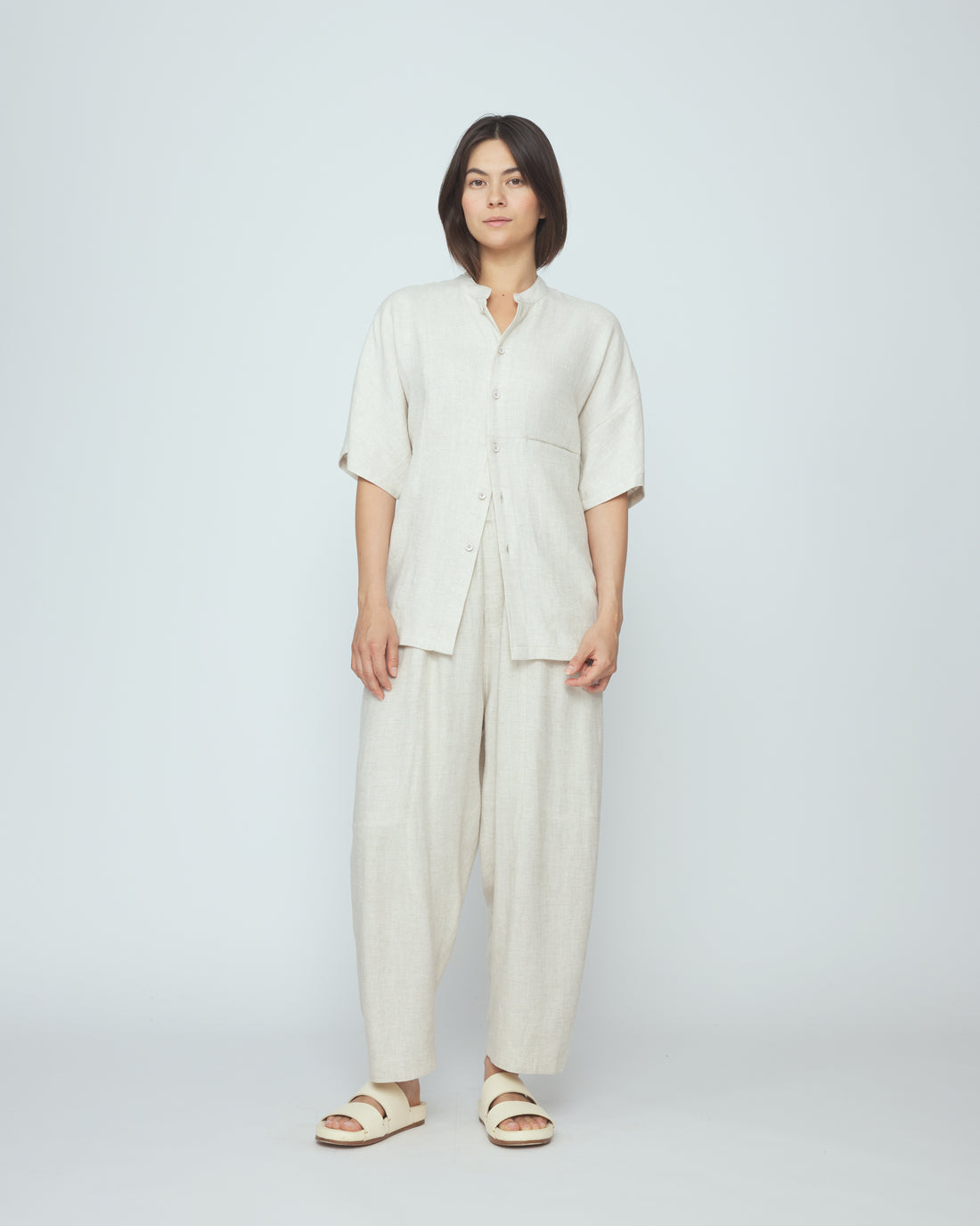 Panel Pockets Shortsleeves - SS26 - Oatmeal