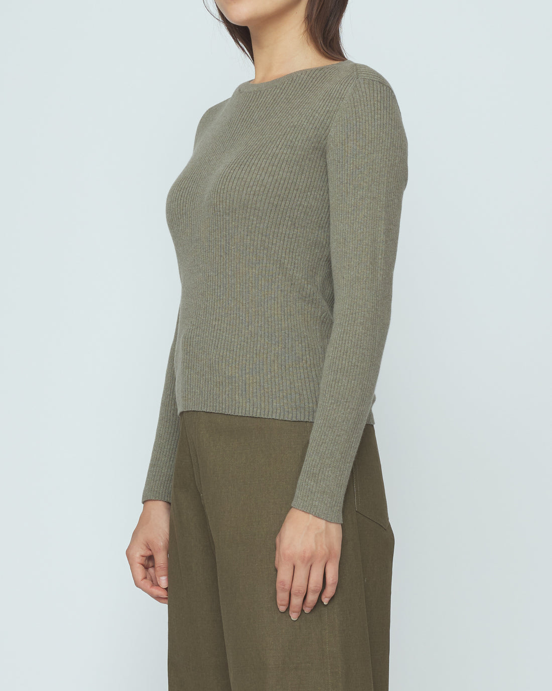 Ribbed Long Sleeves - SS26 - Sage Gray