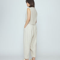 Elastic Panel Barrel Trouser - SS26 - Oatmeal
