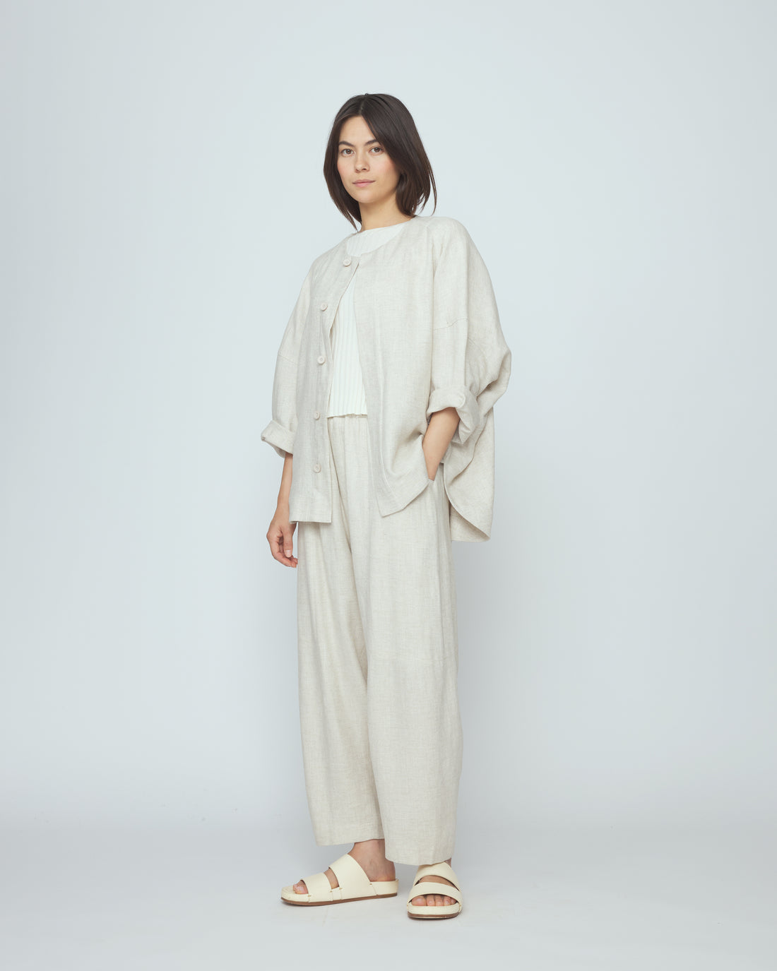 Lantern Shirt Jacket - SS26 - Oatmeal