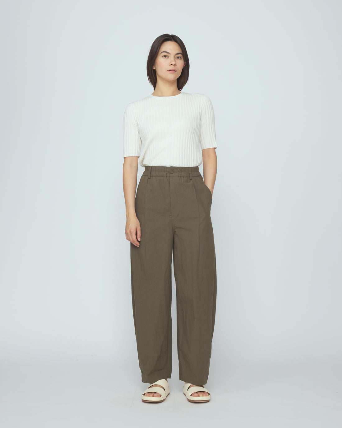 Papery Lantern Trouser - SS26 - Olive
