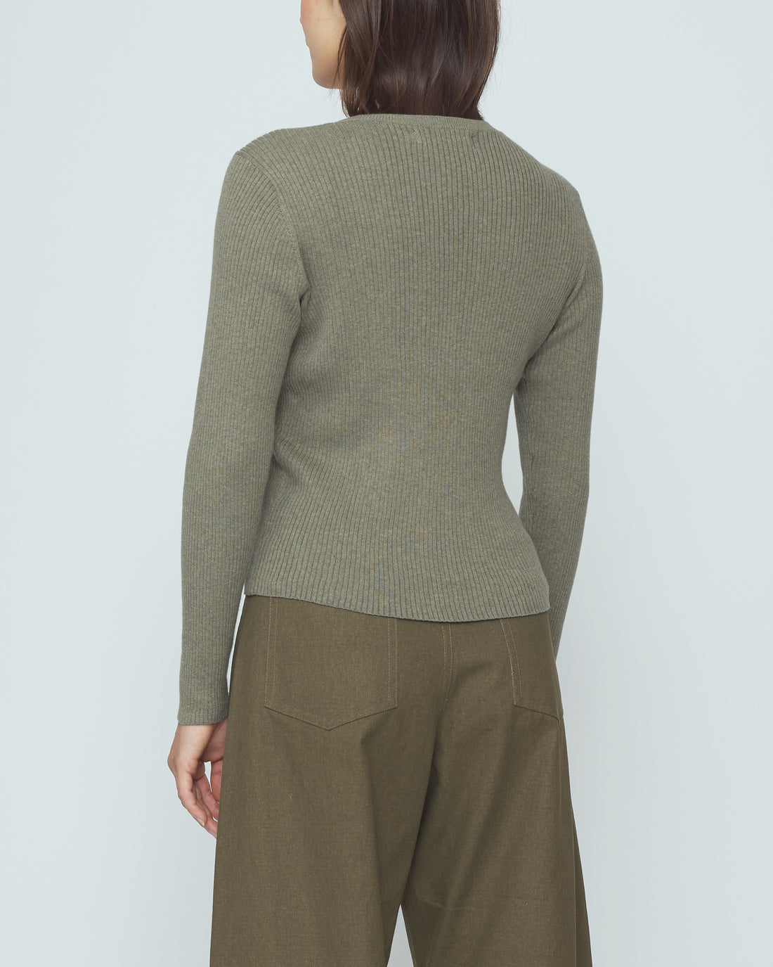 Ribbed Long Sleeves - SS26 - Sage Gray
