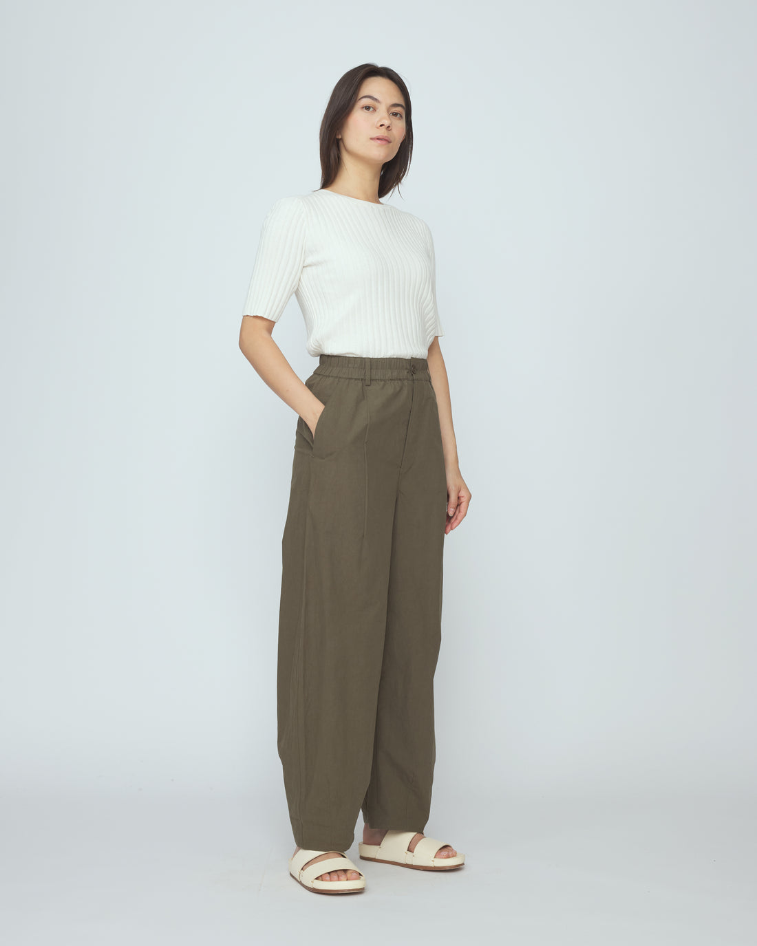 Papery Lantern Trouser - SS26 - Olive