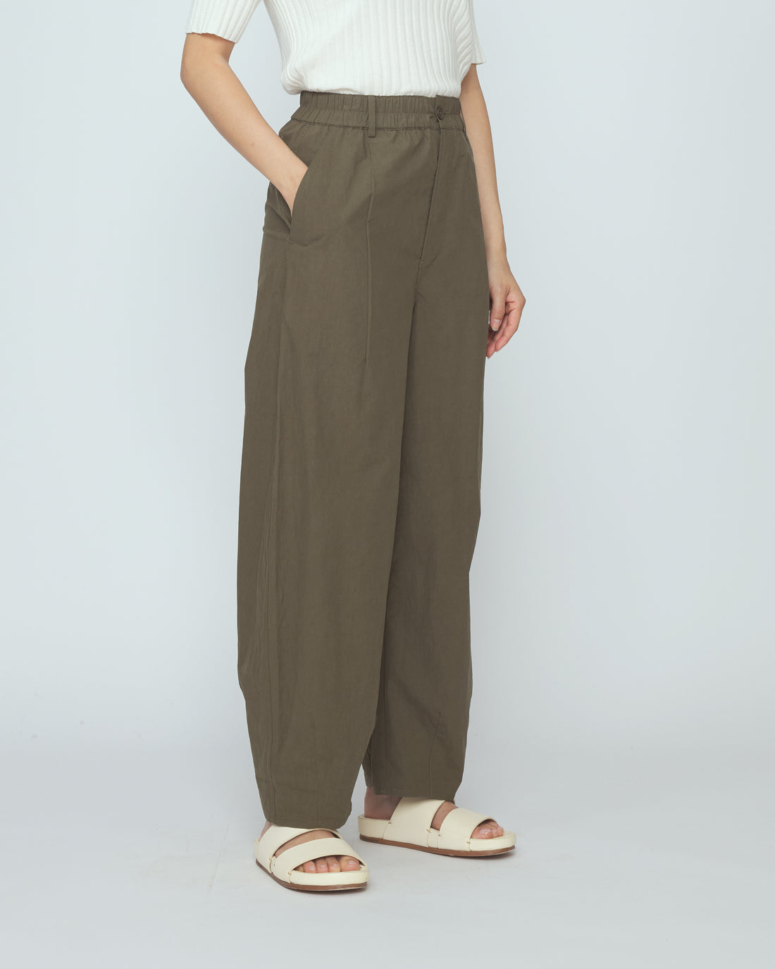 Papery Lantern Trouser - SS26 - Olive