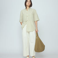 Striped Double Pockets Shirt - SS26 - Mustard Stripes