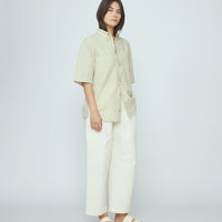 Striped Double Pockets Shirt - SS26 - Mustard Stripes