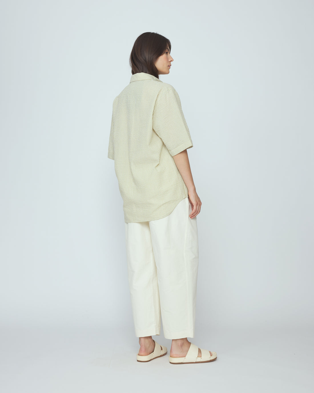 Striped Double Pockets Shirt - SS26 - Mustard Stripes