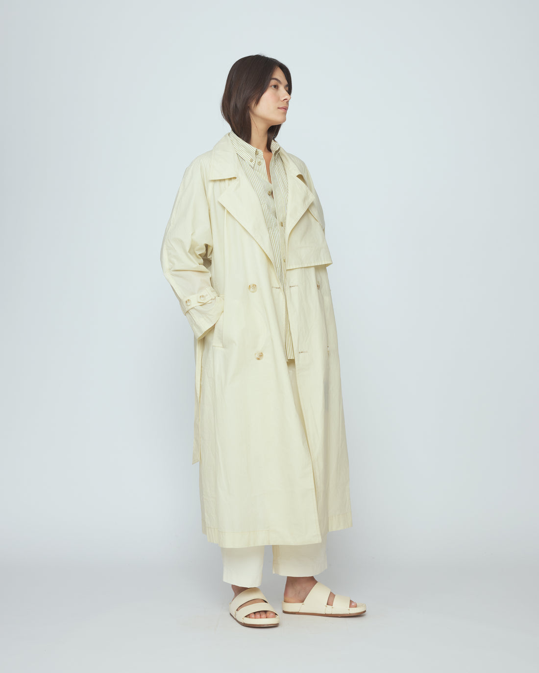 Long Rain Trench - Waxed Edition - SS26 - Antique White