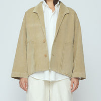 Lapel Short Coat - SS26 - Washed Tan