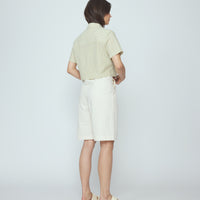 Striped Cropped Shirt - SS26 - Mustard Stripes