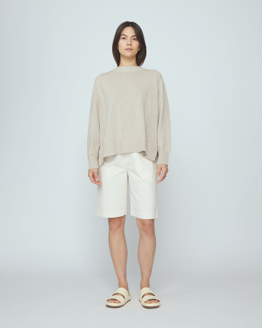 Roll Seam Pull Over - SS26 - Stone Beige