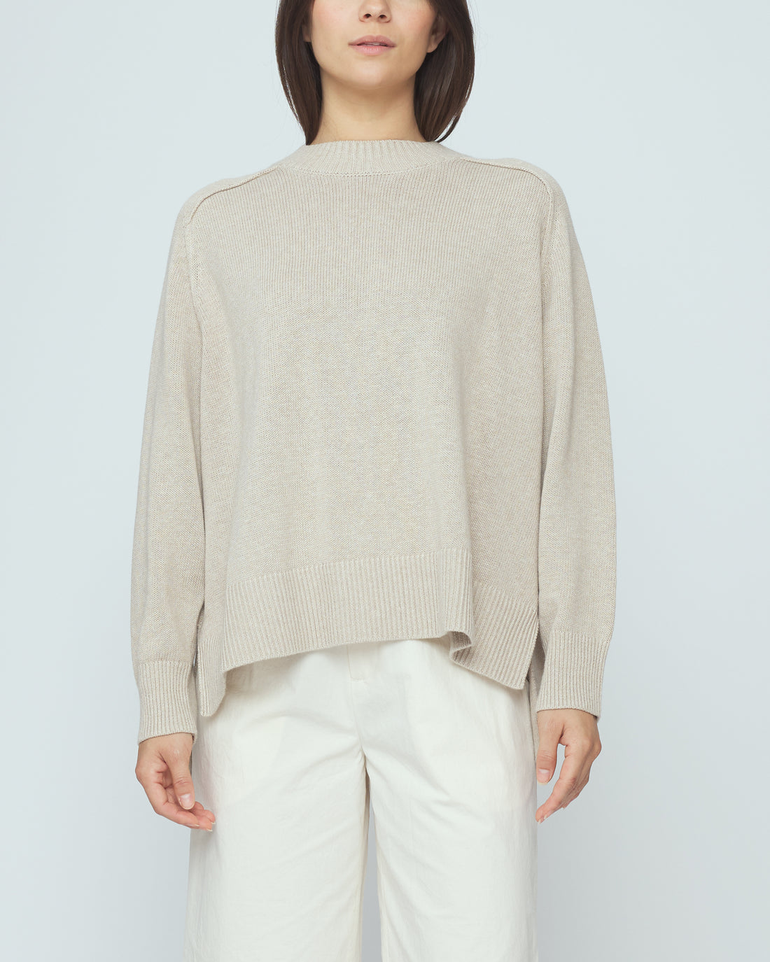 Roll Seam Pull Over - SS26 - Stone Beige
