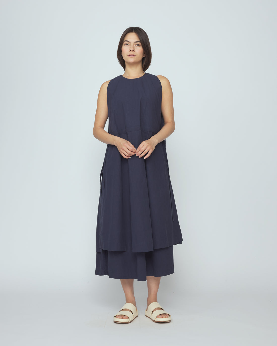 Papery Layered Dress - SS26 - Navy