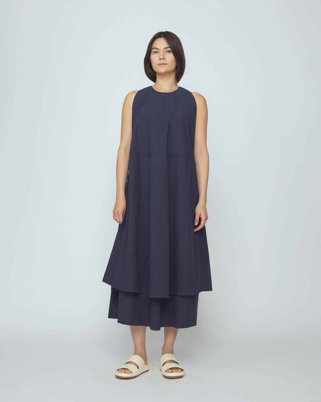 Papery Layered Dress - SS26 - Navy