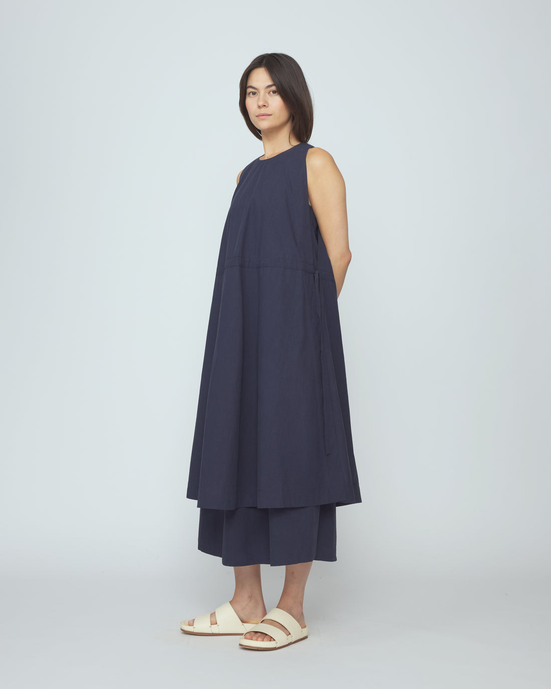 Papery Layered Dress - SS26 - Navy