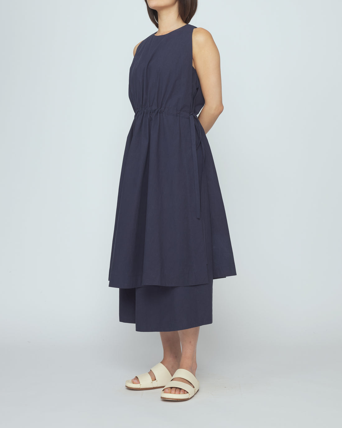 Papery Layered Dress - SS26 - Navy