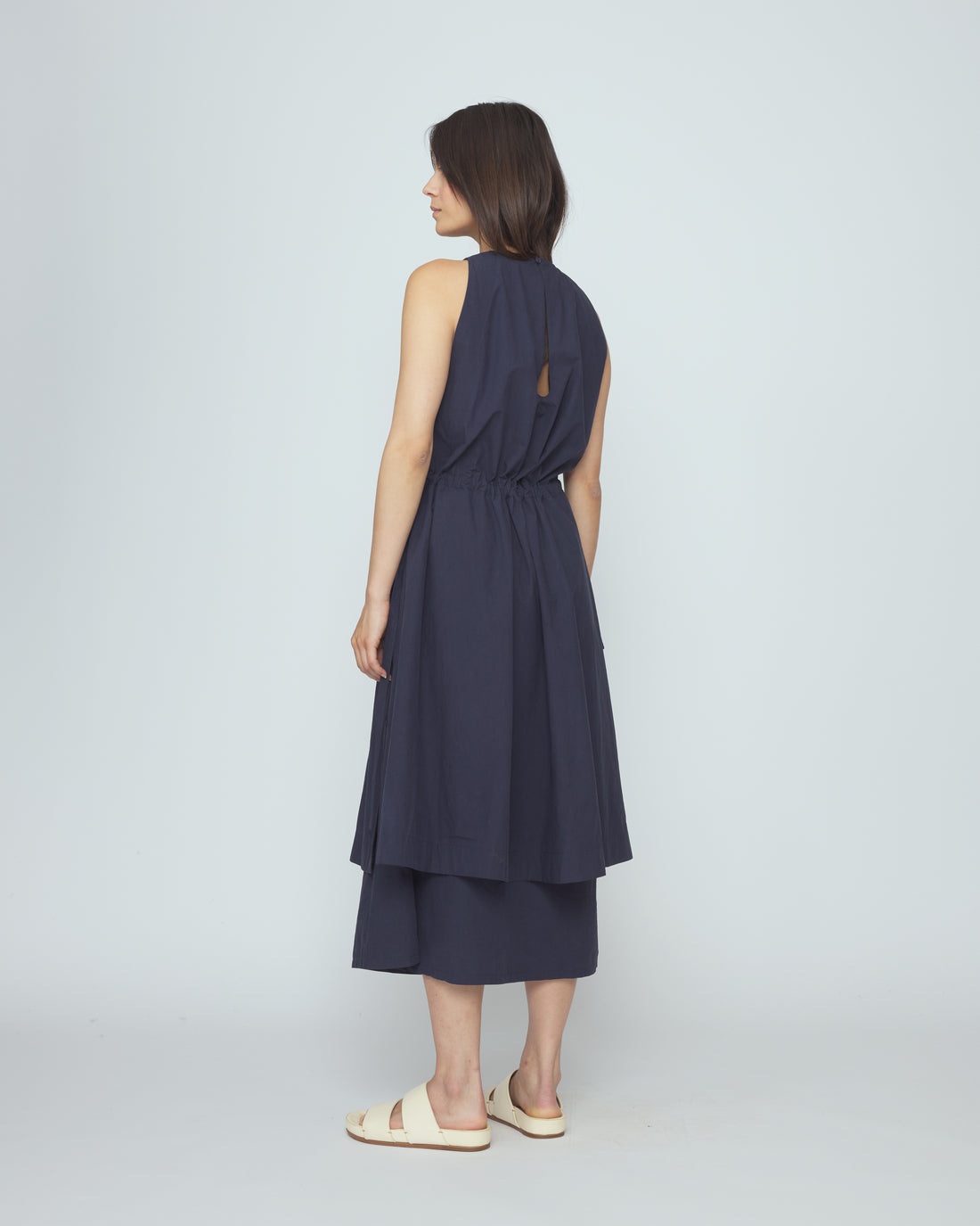 Papery Layered Dress - SS26 - Navy