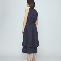 Papery Layered Dress - SS26 - Navy