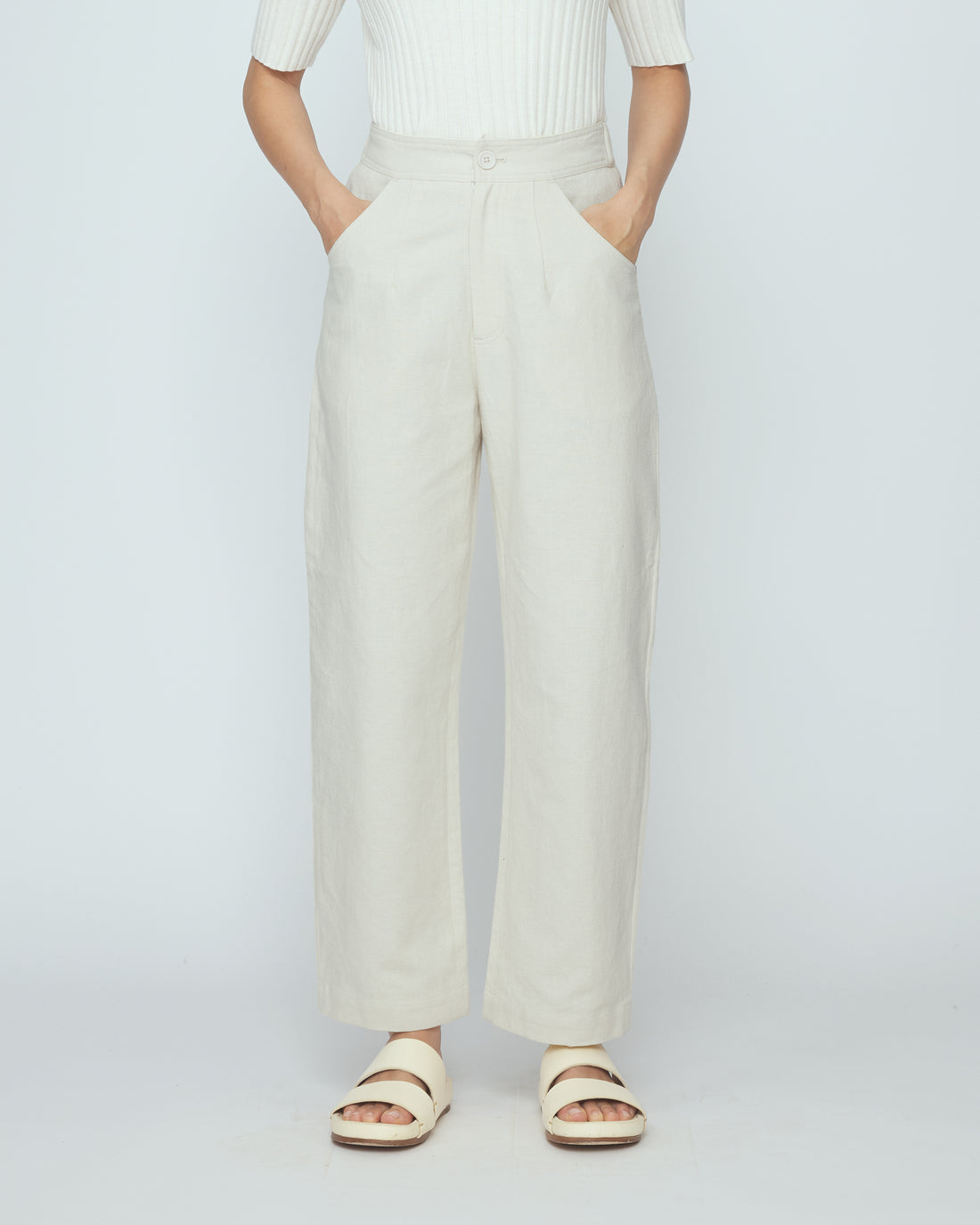Signature Curve Legged Trouser - Canvas Edition - Oatmeal