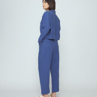 SIgnature 3/4 Cropped Shirt Jacket - Canvas Edition - French Blue