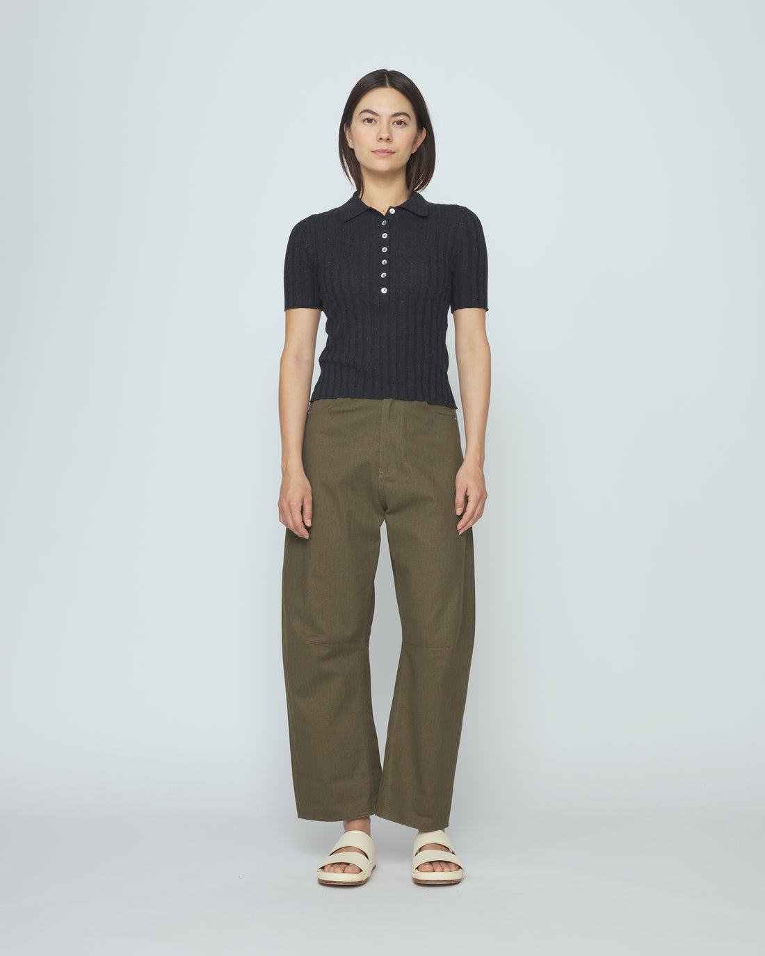 Collared Short Sleeves - SS26 - Black