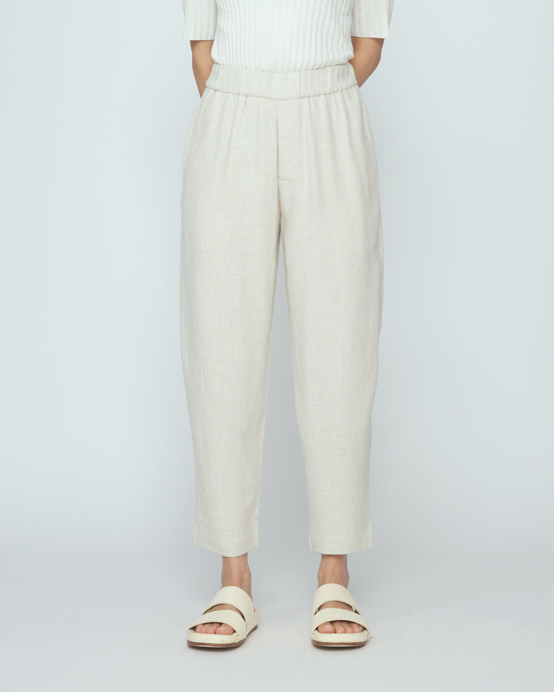 Signature Elastic Pull-Up Trouser - Classic Edition - Oatmeal