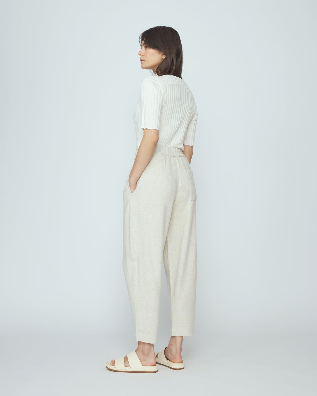 Signature Elastic Pull-Up Trouser - Classic Edition - Oatmeal