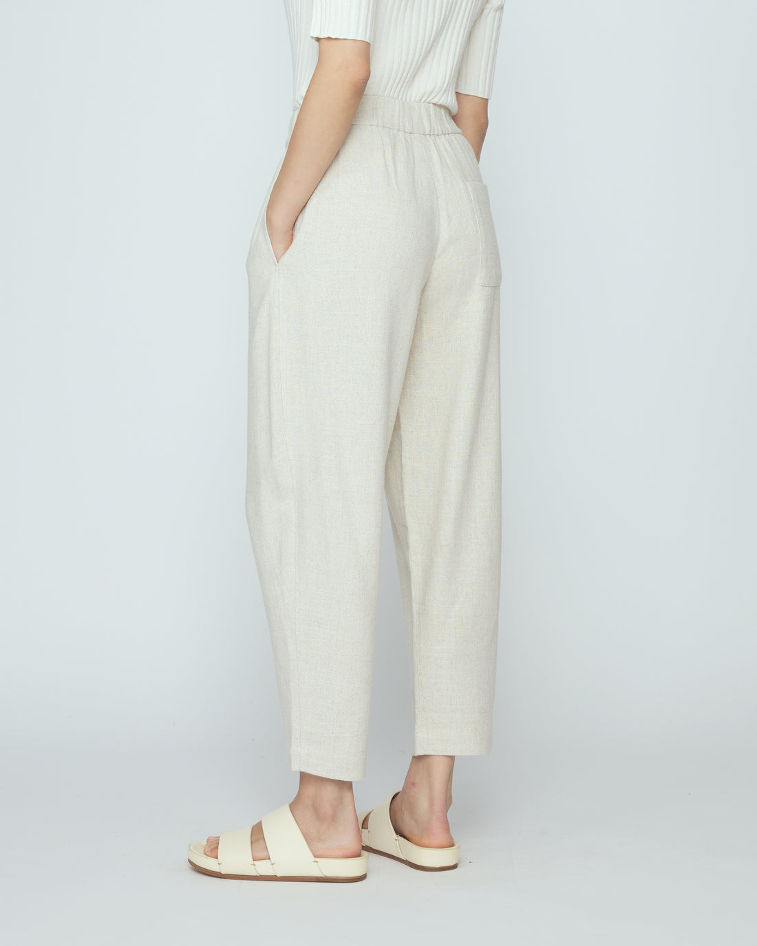 Signature Elastic Pull-Up Trouser - Classic Edition - Oatmeal