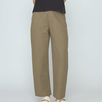 Signature Curve Legged Trouser - Canvas Edition - Moss Brown
