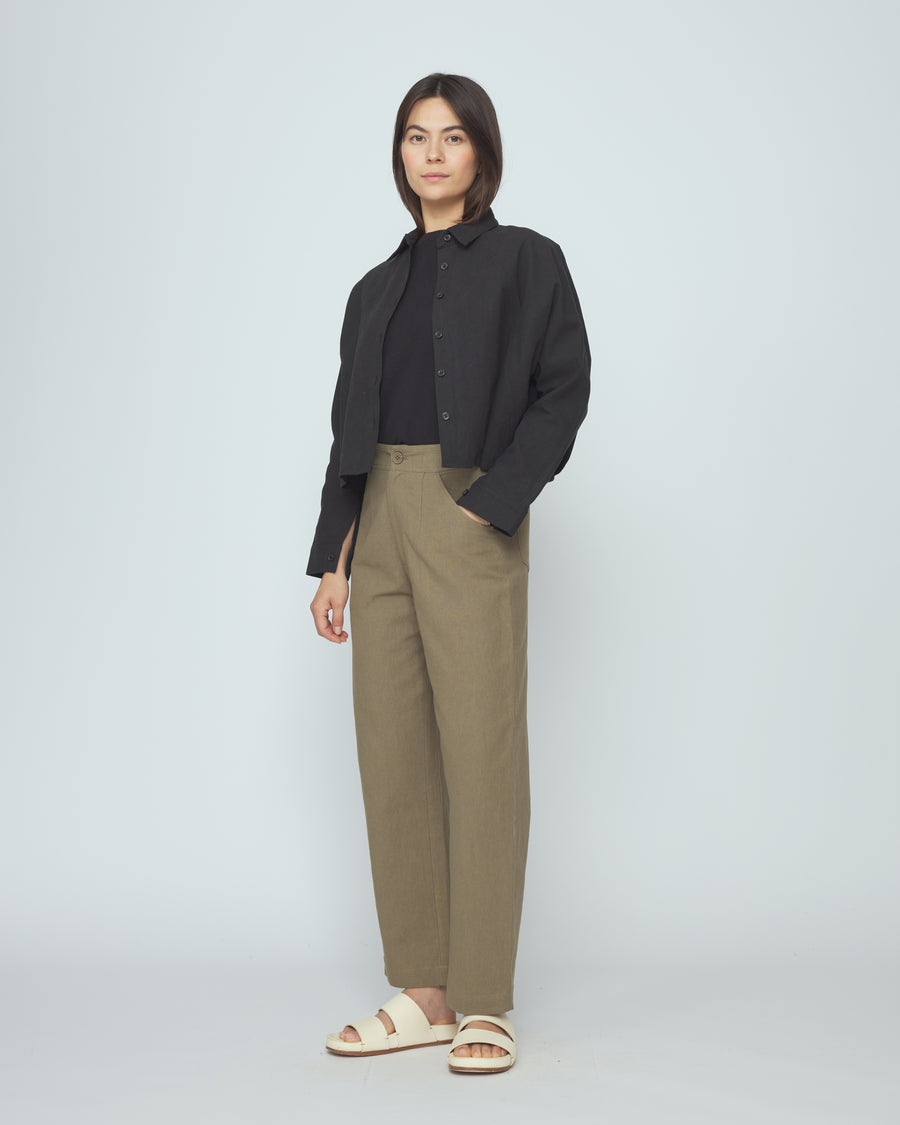 【美品】marka SHIRT JACKET Signature 3/4 Cropped Shirt Jacket - Canvas Edition - Black – 7115