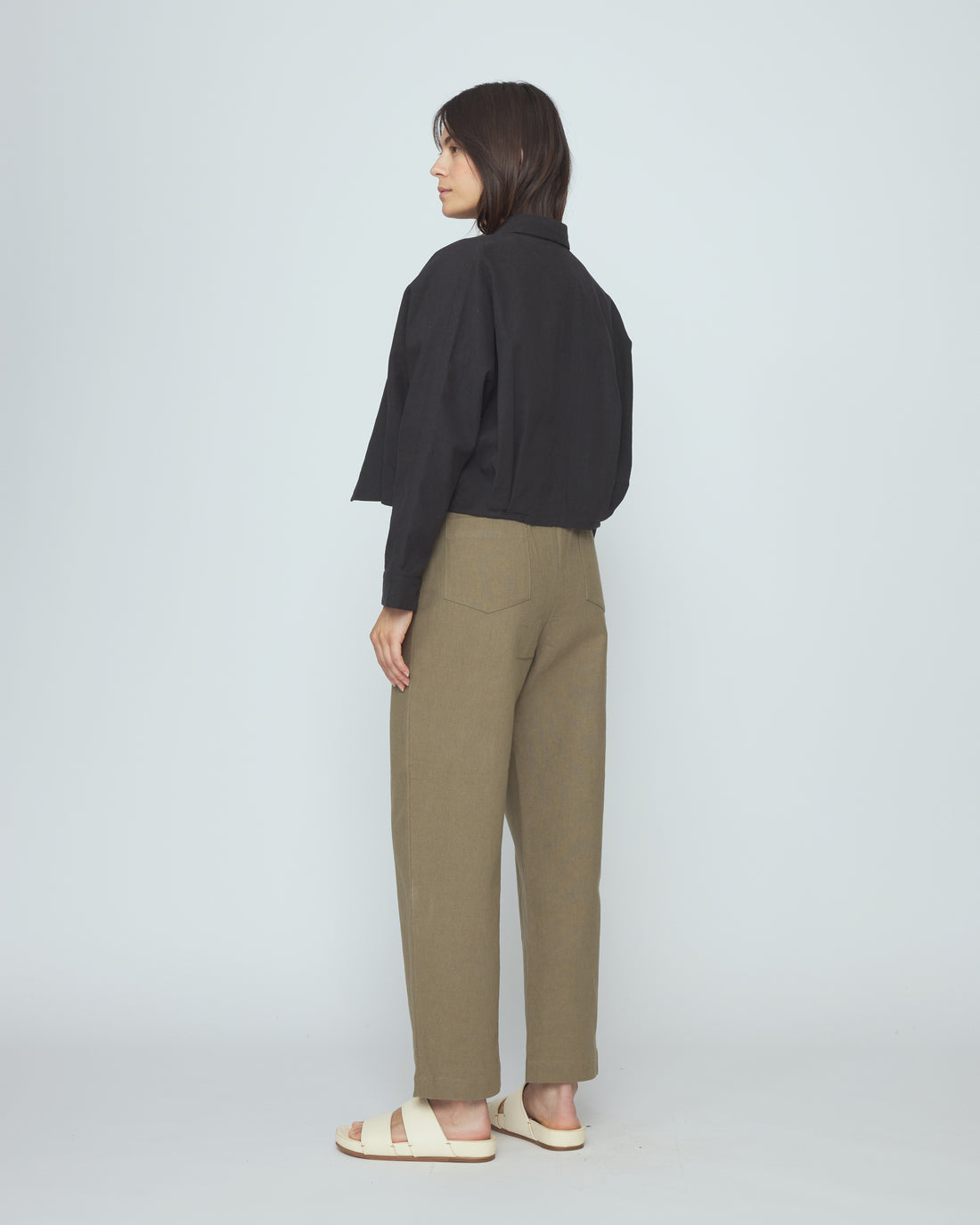 SIgnature 3/4 Cropped Shirt Jacket - Canvas Edition - Black