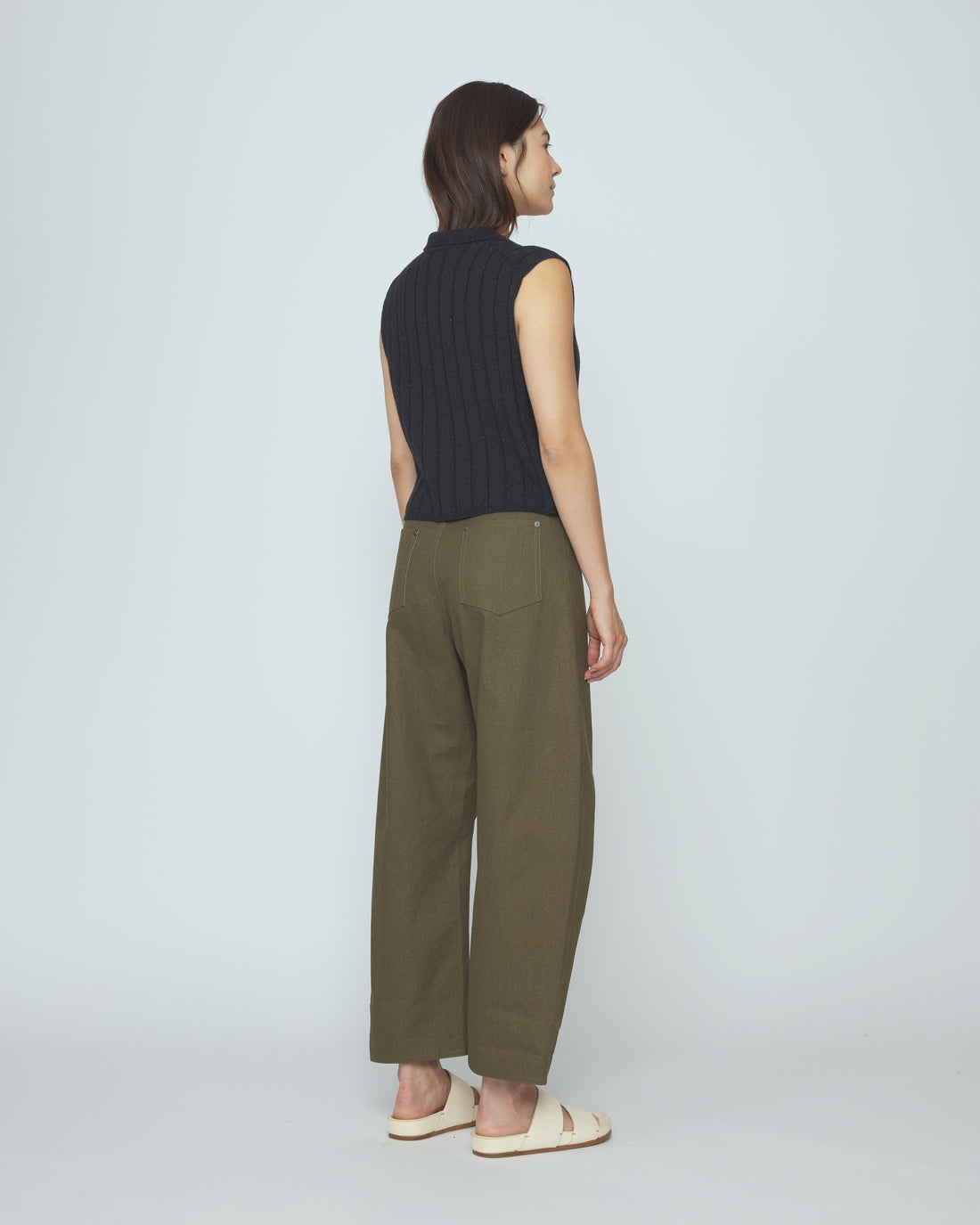 Collared Knit Vest - SS26 - Speckle Black