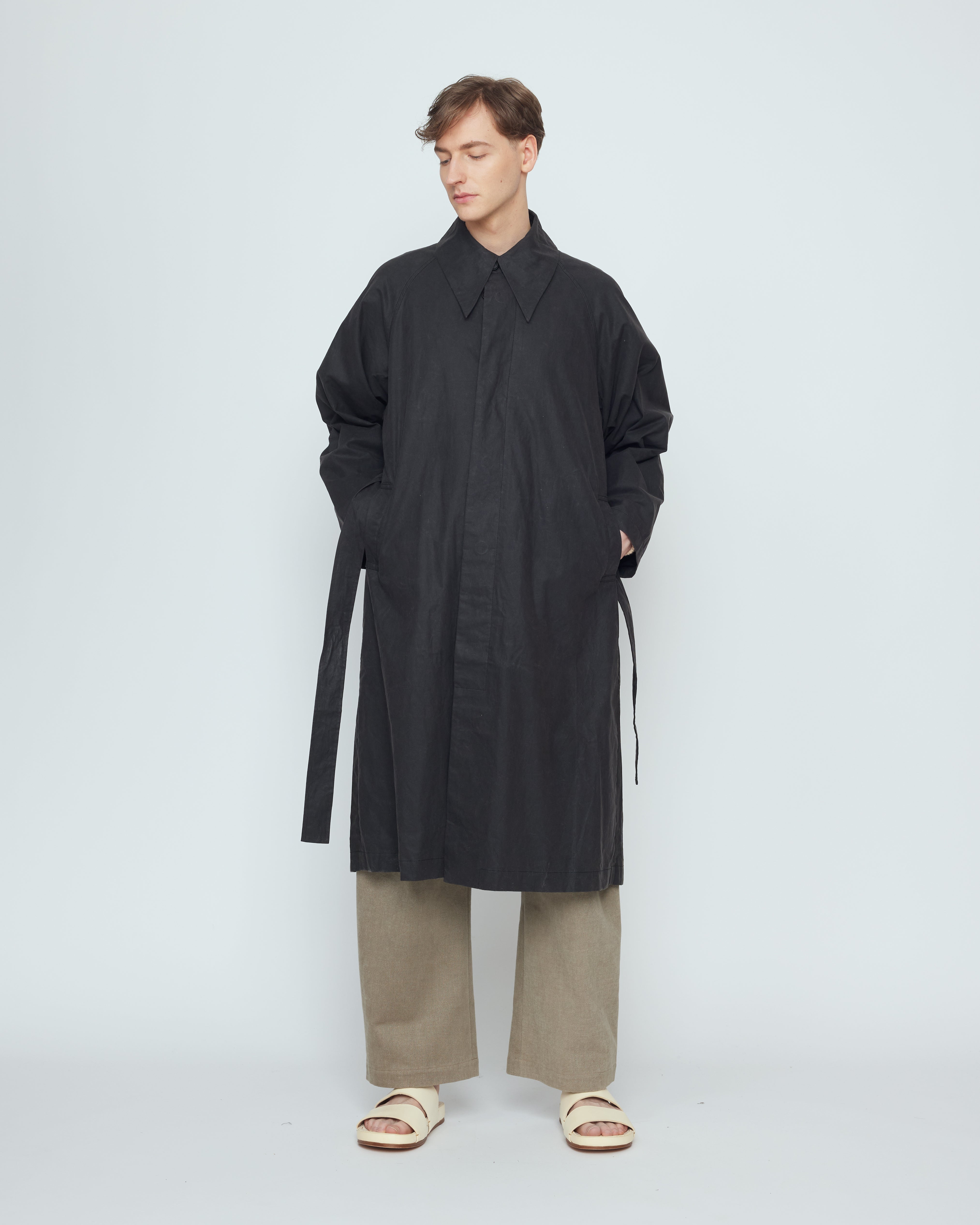 Spring Trench Overcoat - Waxed Edition - SS26 - Charcoal