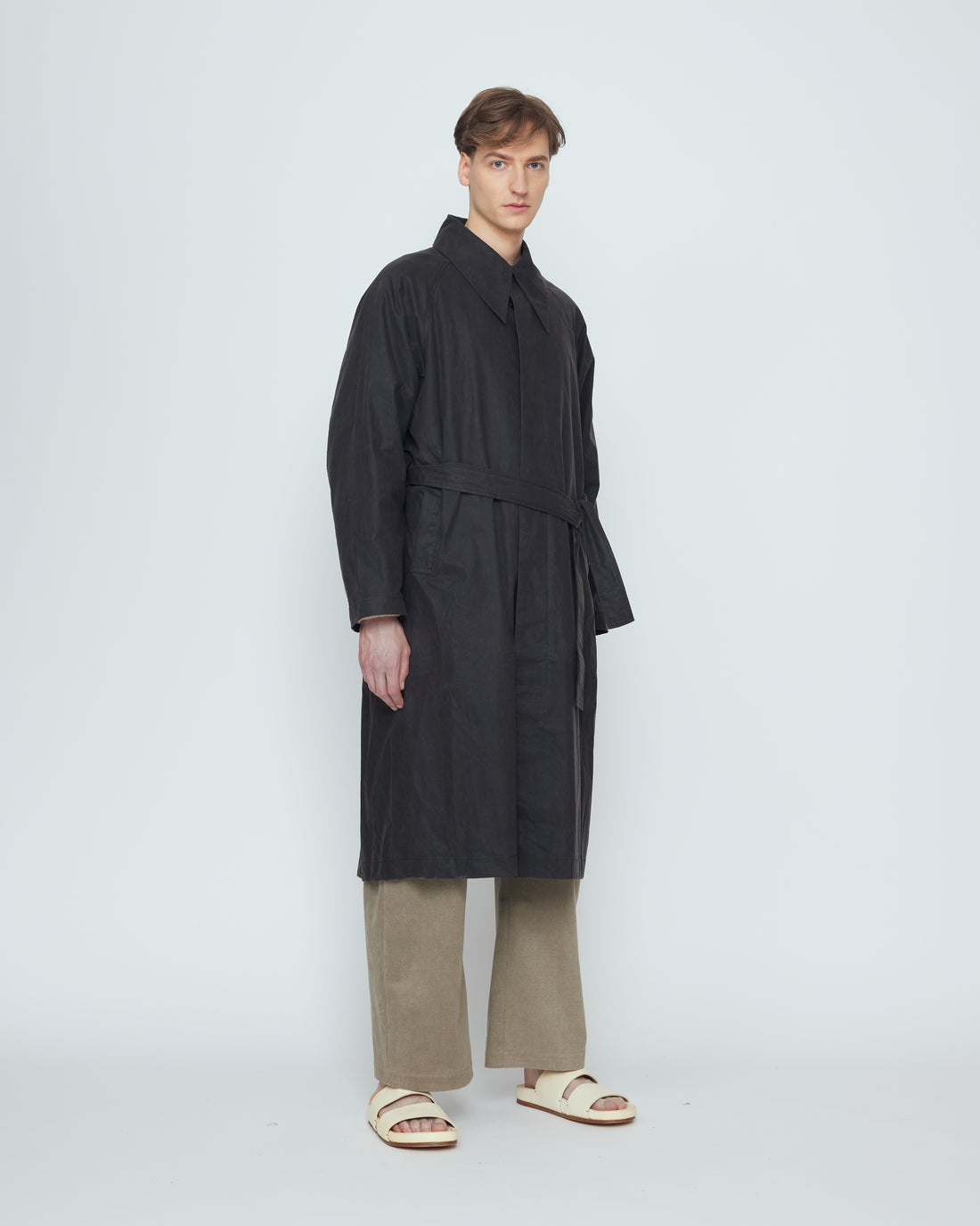 Spring Trench Overcoat - Waxed Edition - SS26 - Charcoal