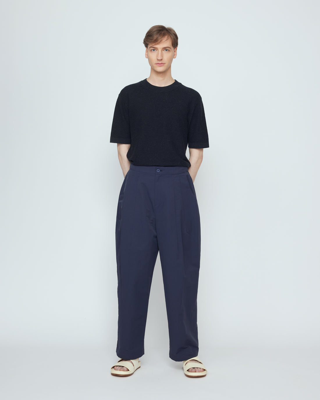 Spring Pleated Trouser - SS26 - Navy