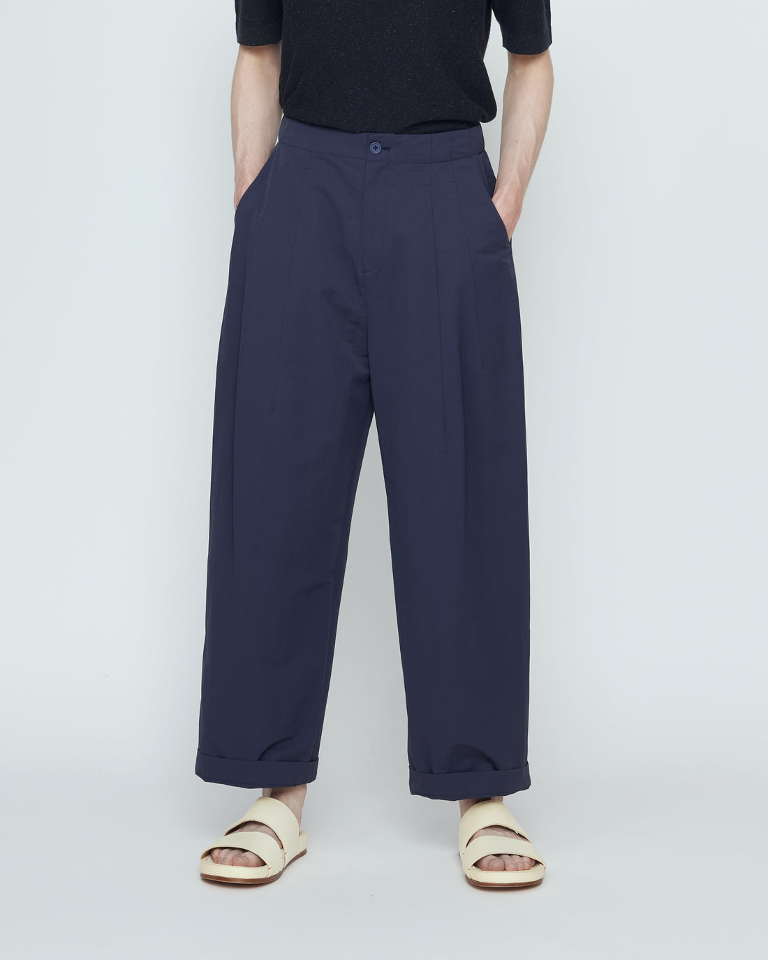 Spring Pleated Trouser - SS26 - Navy