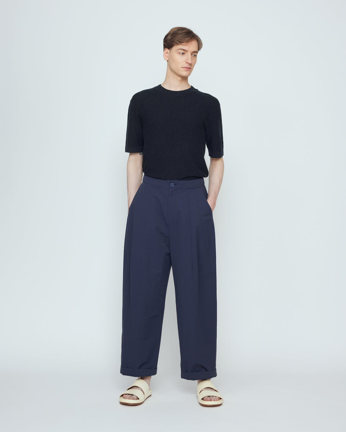 Spring Pleated Trouser - SS26 - Navy