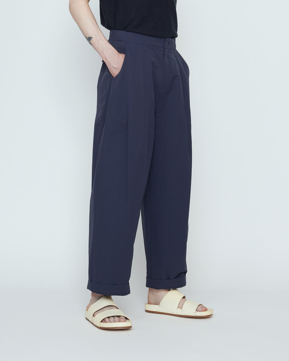 Spring Pleated Trouser - SS26 - Navy