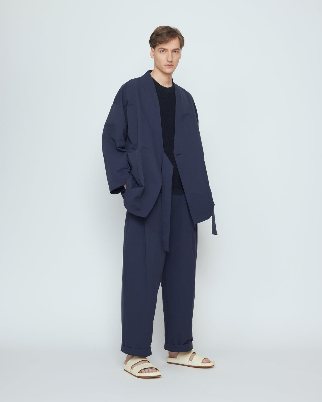 Spring Wrap Coat - SS26 - Navy