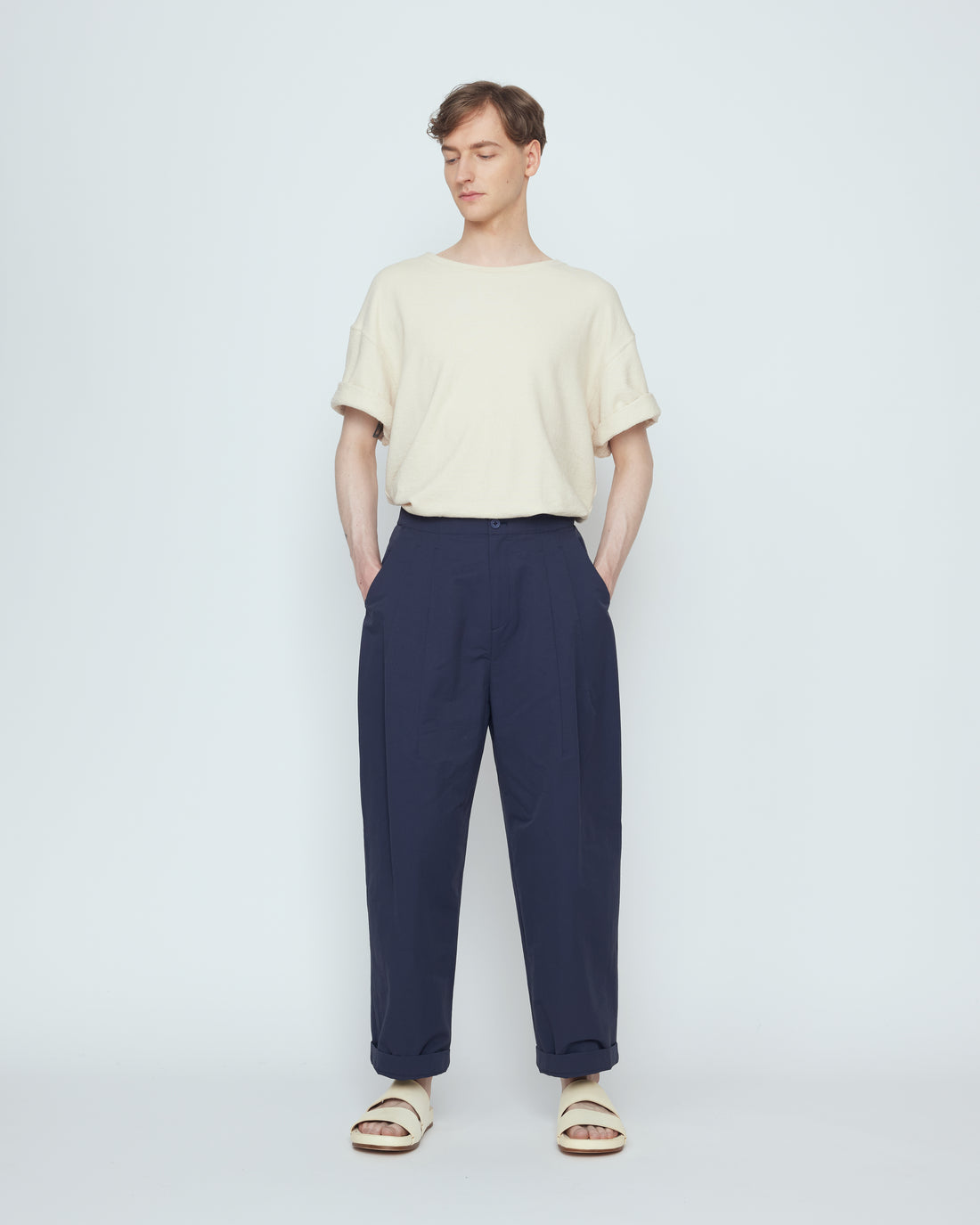 Spring Pleated Trouser - SS26 - Navy