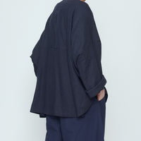 Lantern Shirt Jacket - SS26 - Navy Black