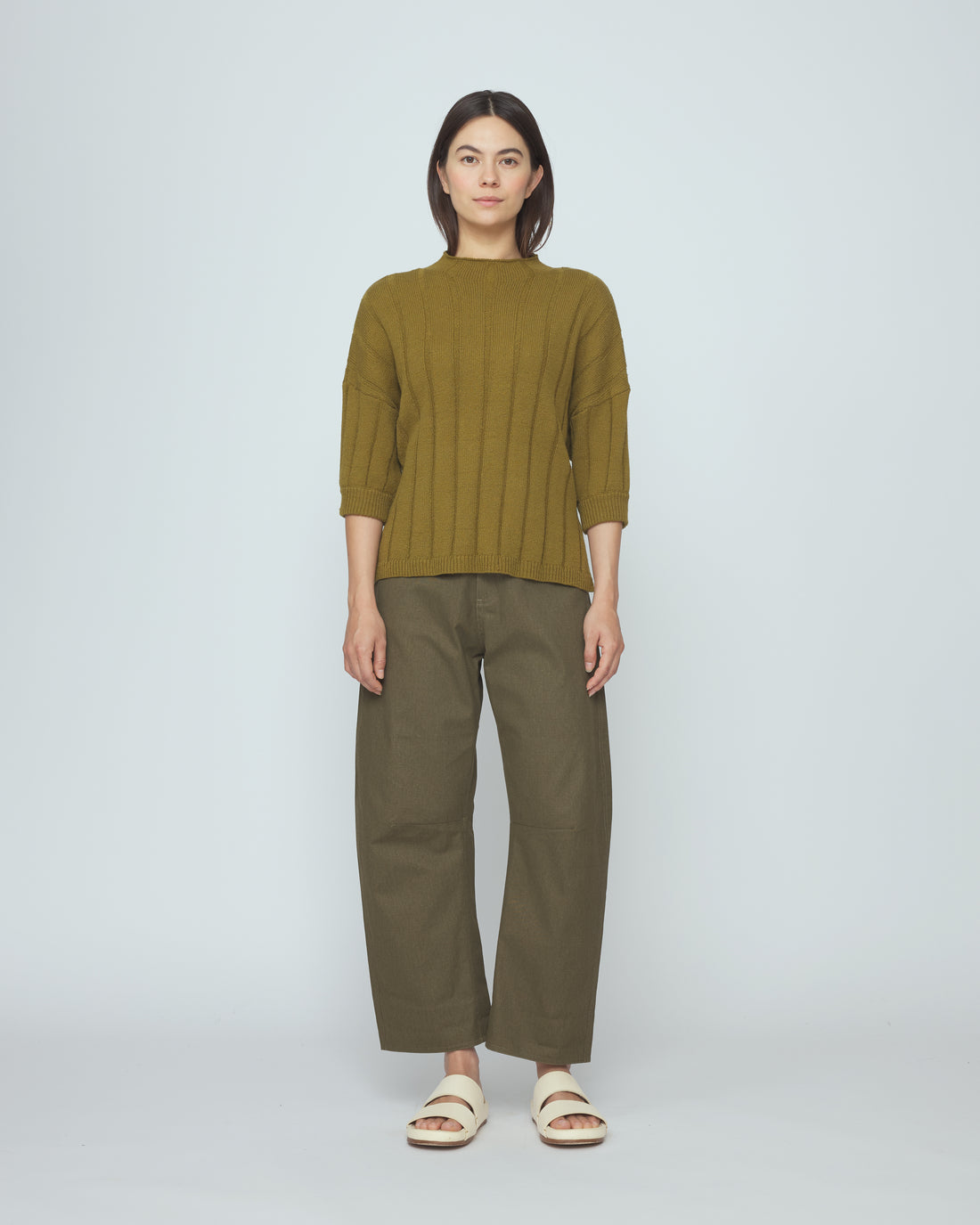 Mid Poet Mockneck Sweater - SS26 - Kelp