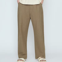 Signature Curve Legged Trouser - Canvas Edition - Moss Brown